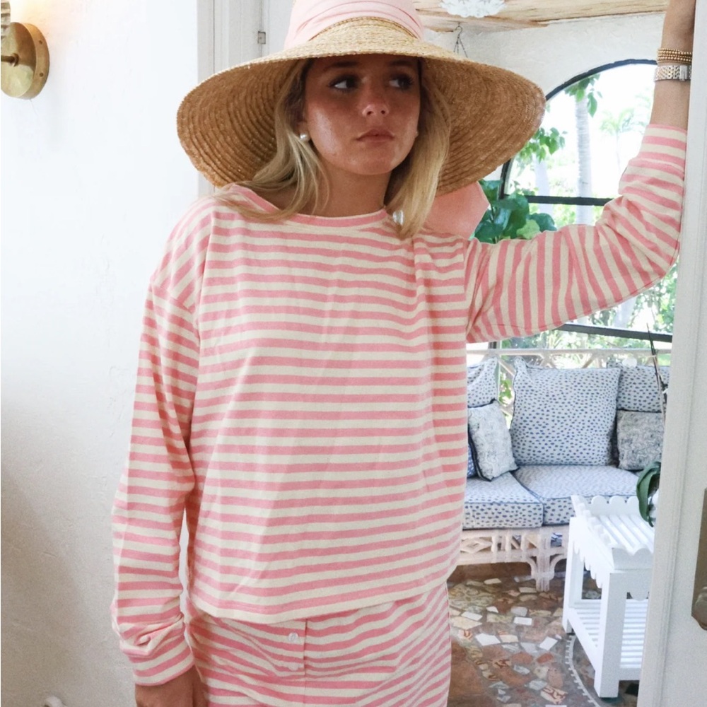 Striped Pink Long Sleeve Tee